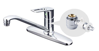 キッチン分岐水栓　分岐水栓が取付け可能な蛇口