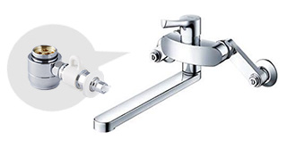 キッチン分岐水栓　分岐水栓が取付け可能な蛇口