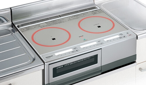 据置型IHはガステーブルからの交換用として設置｜2口IHヒーターが主流