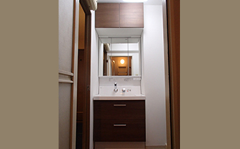 施工後の洗面台