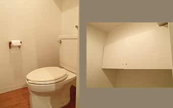 施工前のトイレと吊戸棚