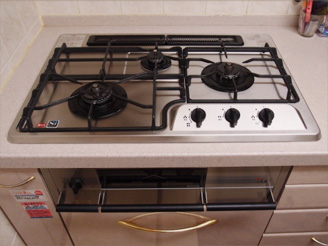 念願のガスコンロ