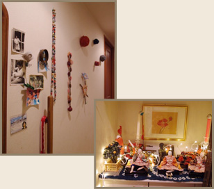 手作りのアートや、個性的なディスプレイが素敵なK様宅です。