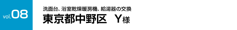 vol.8:洗面台、浴室乾燥暖房機、給湯器の交換