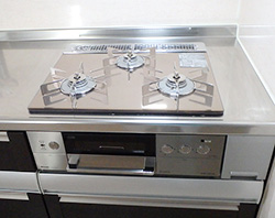 施工後のガスコンロ