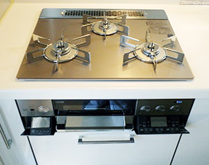 施工後のガスコンロ