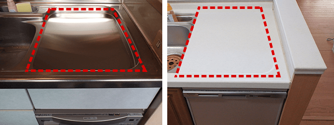 トップオープン食洗機の天板をプレートでふさぐ例｜ビルトイン食洗機の交換・取付け