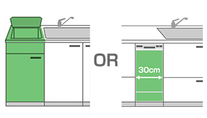 トップオープンタイプ/幅30cm食洗機