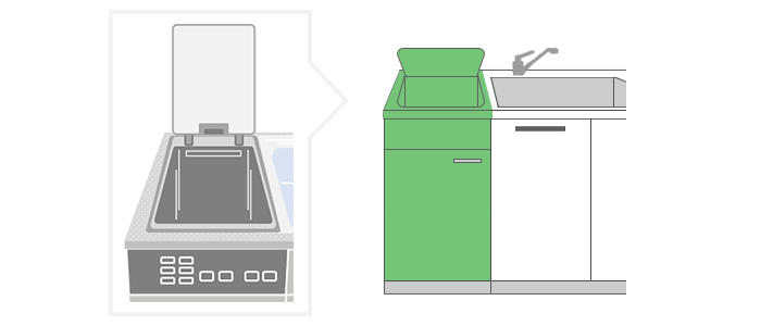 トップオープン食洗機がある場合｜ビルトイン食洗機の交換・取付け