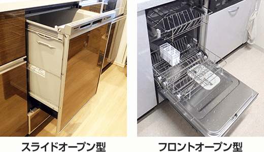スライドオープン型とフロントオープン型