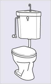 隅付タンク式腰掛便器