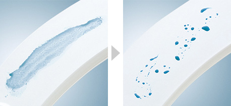 クリーン樹脂でお手入れかんたん 従来の樹脂 クリーン樹脂