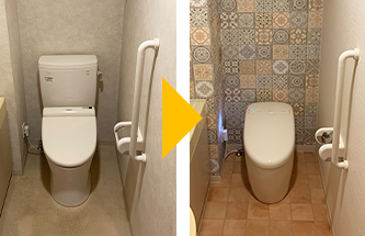 トイレ交換と床クッションフロア、壁紙張り替えの内装リフォームをセットで行う場合にかかる時間の目安・工数