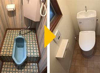 和式から洋式トイレへのリフォームを行う場合にかかる時間の目安・工数