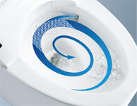 TOTOのトルネード洗浄｜従来のサイホンボルテックスから進化！低水圧でも動作できる設計に