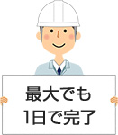 トイレのみ交換で2～3時間、床内装クッションフロアを張り替えるのに3～4時間、壁内装クロスを張り替えるのに1日が目安｜トイレリフォームにかかる時間・工期